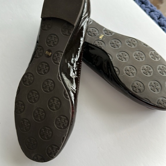 Tory Burch Wine Color 
Leather Ballet Flats size 8.5 - Picture 2 of 3